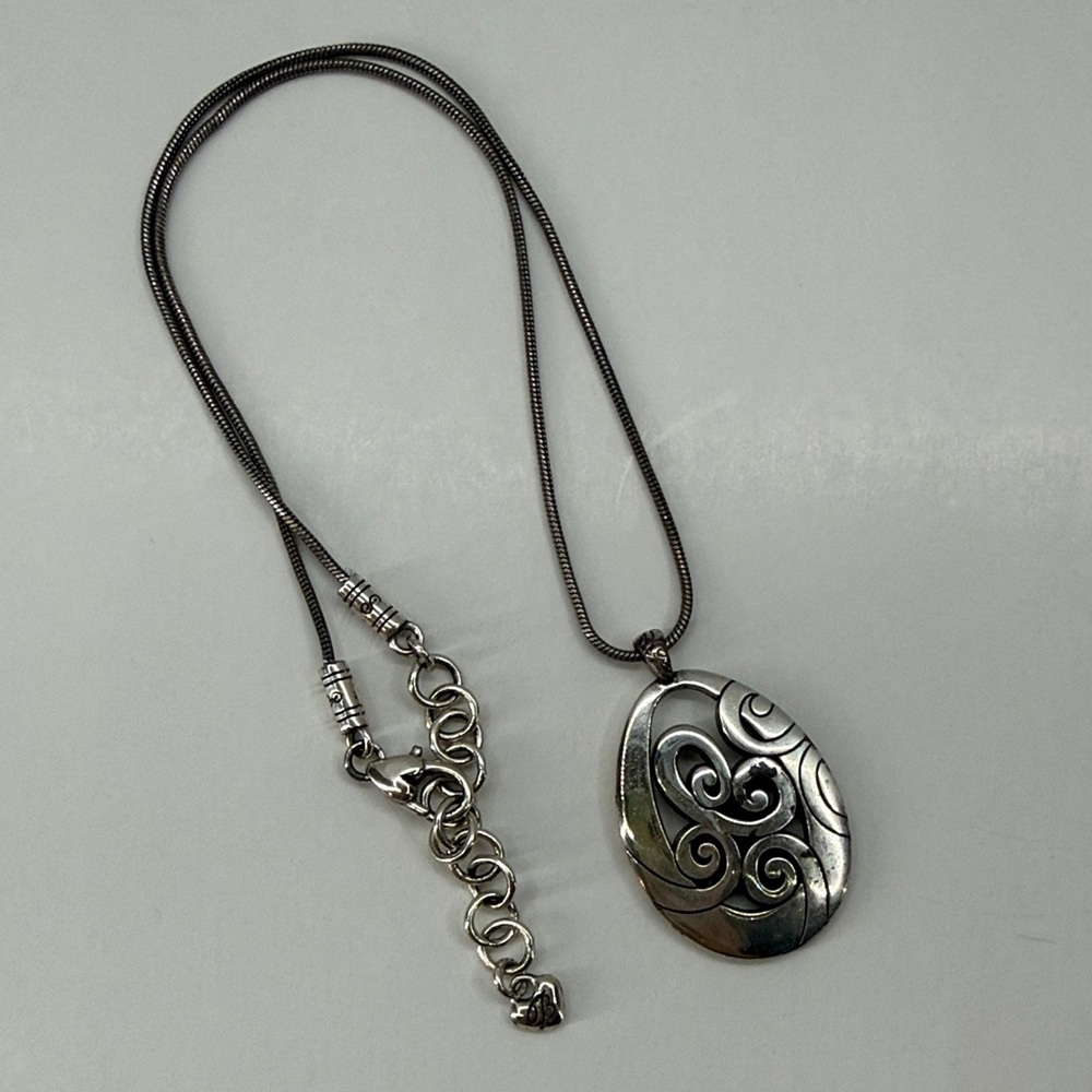 Brighton Silver Swirl Pendant Necklace